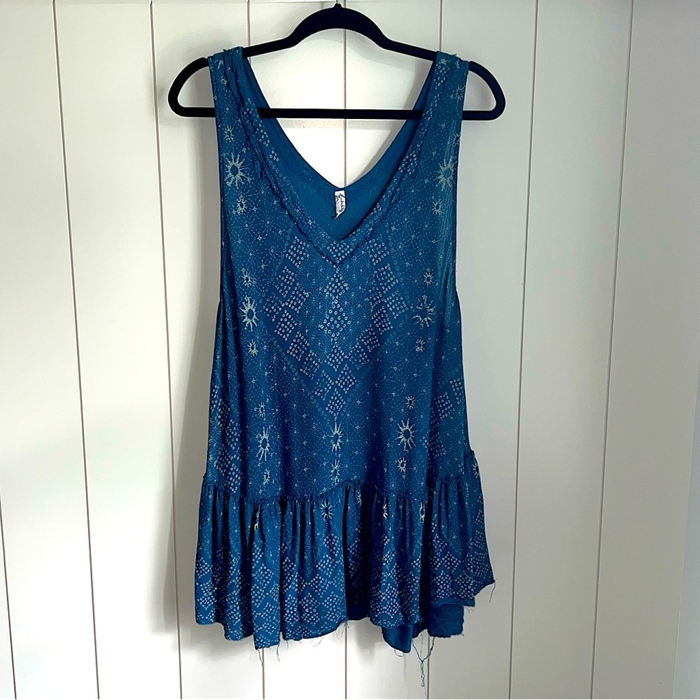 Free People Intimate boho print v-neck tunic tank